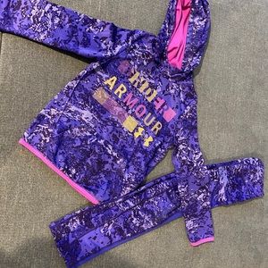 Girls Under Armour hoodie and leggings